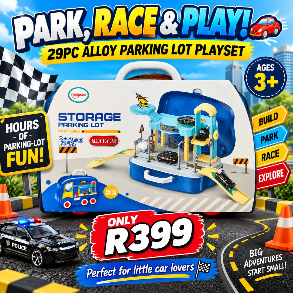 🚗 PARK, RACE & PLAY! 🏁