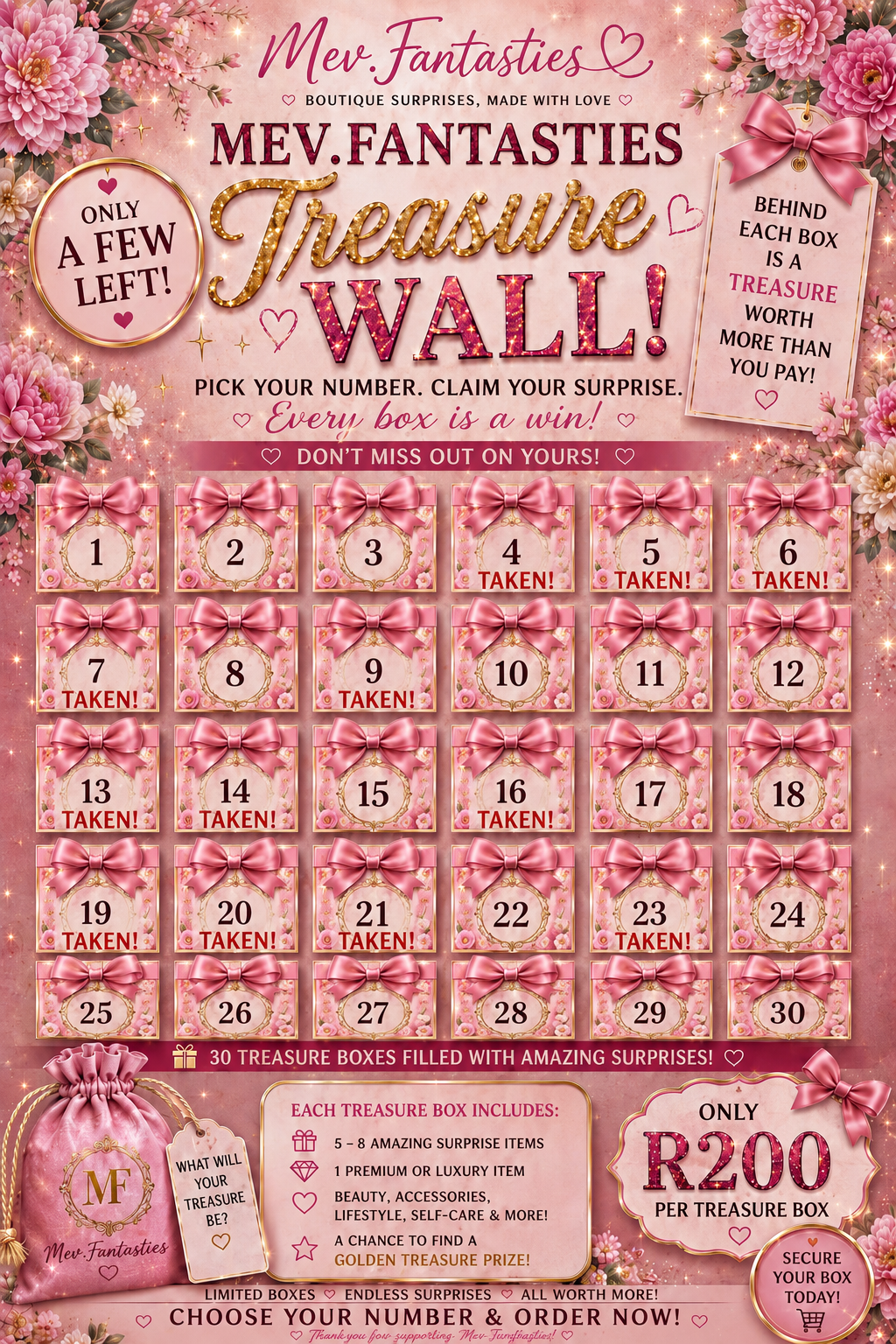 Mev.Fantasties Monthly Treasure Wall (Live Event) 1 August 14:00 Ticktock Event